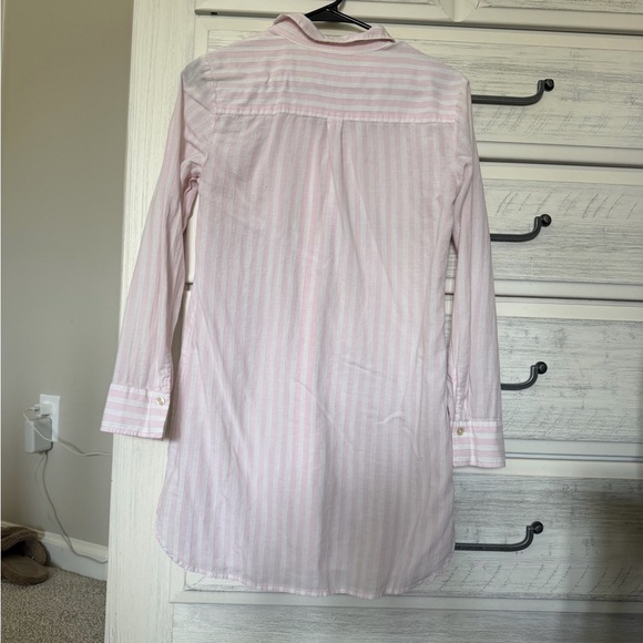 Victoria's Secret Light Pink & White Striped Sleep Shirt - Picture 2 of 2